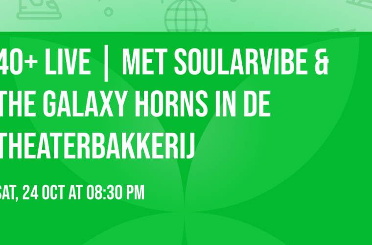 Livemuziekeropttreden in De Theaterbakkerij Gouda met SoularVibe en The Galaxy Horns op het podium